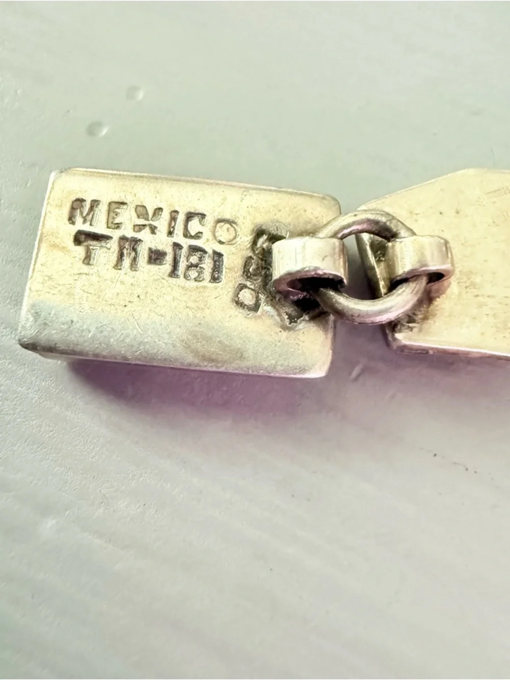 Vintage Taxco 925 Sterling Silver & Stone Bracelet - Picture 12 of 12